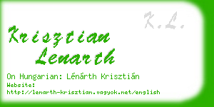 krisztian lenarth business card